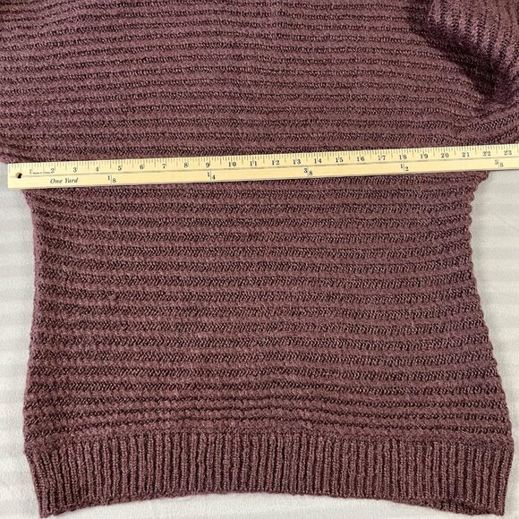 Tahari Sweater Womens Large Ribbed Mock Neck Alpaca Blend Soft Pullover Top - Picture 5 of 6